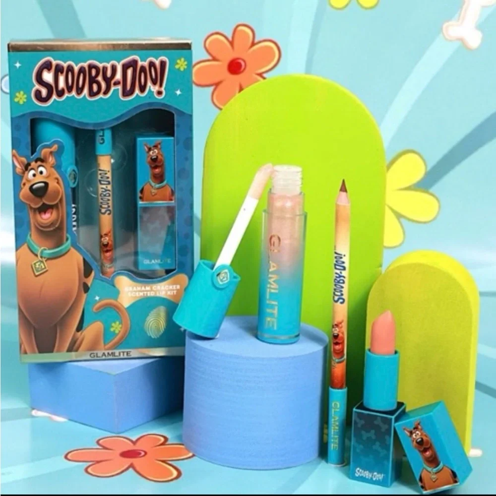 Glamlite x Scooby Doo Nude Lip Kit Lipstick Lipgloss Liner Set Trio BNIB